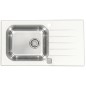 Alveus Altone - Évier 780x435 mm, avec commande de vidage, verre blanc / inox 1130527