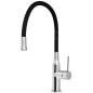 Sapho Robinetterie - Mitigeur d'évier Sili avec bras flexible, noir/chrome SR426