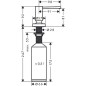Hansgrohe Accessoires - Distributeur de savon liquide mural A51, 500 ml, inox 40448800