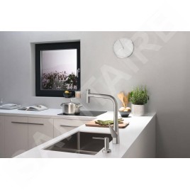 Hansgrohe Accessoires - Distributeur de savon liquide mural A51, 500 ml, inox 40448800