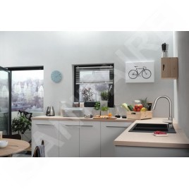Hansgrohe Focus M42 - Mitigeur d'évier M4216-H220 avec douchette extractible, aspect inox 71820800