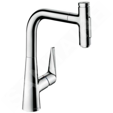 Hansgrohe Talis Select M51 - Mitigeur d'évier M5117-H220 avec douchette extractible, sBox, chrome 73868000