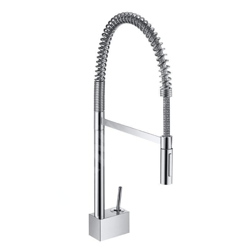 Axor Starck - Mitigeur d’évier Semi-Pro avec douchette extractible, chrome 10820000