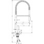 Axor Starck - Mitigeur d’évier Semi-Pro avec douchette extractible, chrome 10820000