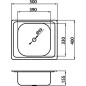Novaservis Éviers - Évier 400 x 500 mm, inox DR40/50 Novaservis Éviers - Évier 400 x 500 mm, inox DR40/50