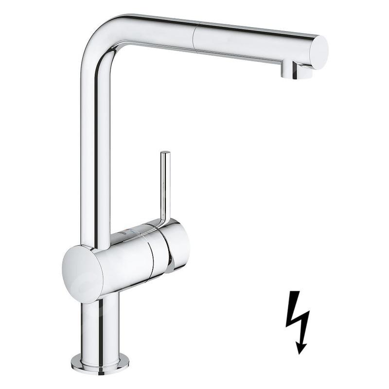 Grohe Minta - Mitigeur d’évier avec douchette extractible, chrome 31397000