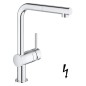 Grohe Minta - Mitigeur d’évier avec douchette extractible, chrome 31397000