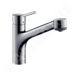 Hansgrohe Talis M52 - Mitigeur d'évier Talis avec douchette extractible, EcoSmart, chrome 32845000
