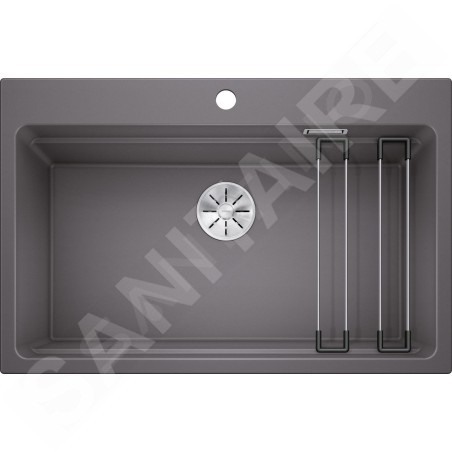 Blanco Etagon 8 - Évier en silgranite, 780x510 mm, avec rails, gris rocher 525188