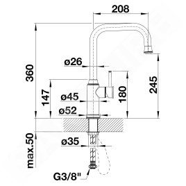 Blanco Livia S - Mitigeur d'évier avec bec extractible, or satiné 526687