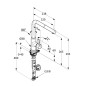 Kludi L-ine S - Mitigeur d’évier avec douchette extractible, chrome 408510575