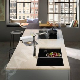 Hansgrohe Éviers - Evier encastré granit S510-U770, graphite noir 43434170