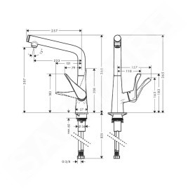 Hansgrohe Metris New - Mitigeur d’évier 320, aspect inox 14883800