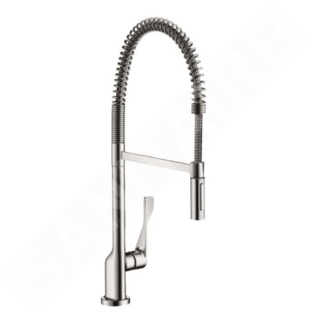 Axor Citterio - Mitigeur d’évier Semi-Pro avec douchette extractible, aspect inox 39840800