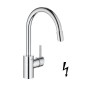 Grohe Concetto - Mitigeur d'évier avec douchette extractible, chrome 31212003