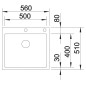 Blanco Claron 500 - Évier, 560x510 mm, InFino, inox Durinox 523393