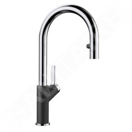 Blanco Carena S - Mitigeur d'évier avec bec extractible, anthracite/chrome 521358