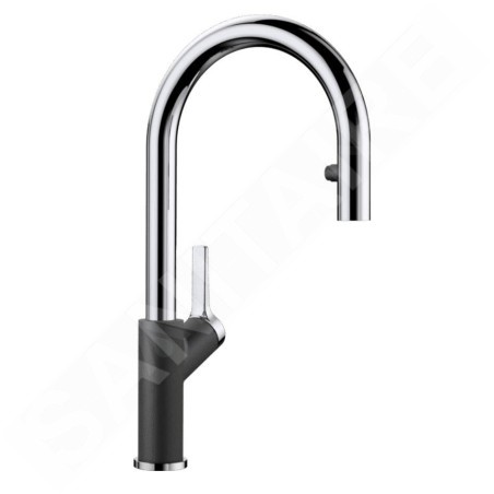 Blanco Carena S - Mitigeur d'évier avec bec extractible, anthracite/chrome 521358