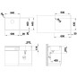 Blanco Zerox 500 - Évier, 540x440 mm, inox Dark Steel 526245 Blanco Zerox 500 - Évier, 540x440 mm, inox Dark Steel 526245