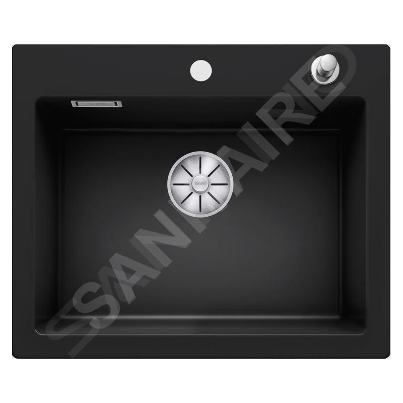 Blanco Palona 6 - Évier en céramique, 615x510 mm, avec commande de vidage, noir 524738