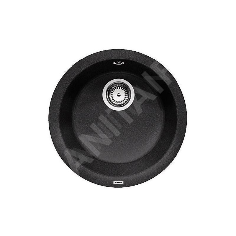 Blanco Rondo - Évier en silgranit, diamètre 450 mm, noir 525959