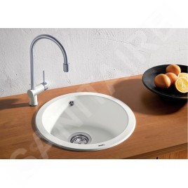 Blanco Rondo - Évier en silgranit, diamètre 450 mm, noir 525959