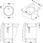 Alveus Form - Évier, diamètre 450 mm, vidage 60 mm, inox 1008987
