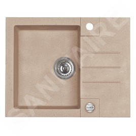 Alveus Rock - Évier en granit 595x475 mm, avec commande de vidage, beige 1090950