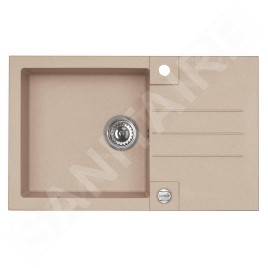 Alveus Rock - Évier en granit 780x480 mm, avec commande de vidage, beige 1090946