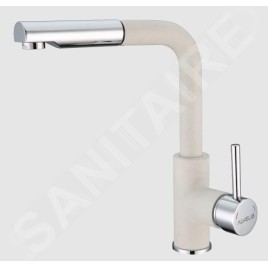Alveus Siros - Mitigeur d'évier avec bec extractible, arctique / inox 1129046