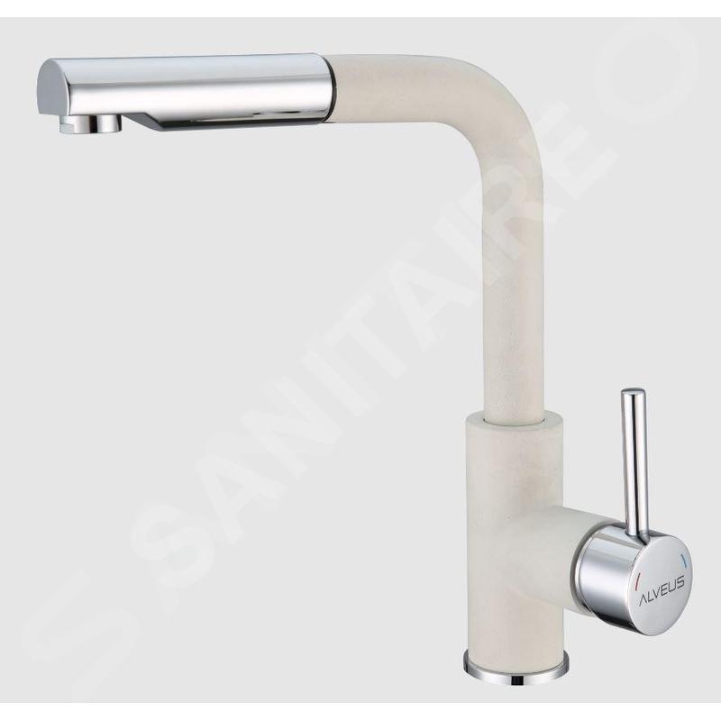 Alveus Siros - Mitigeur d'évier avec bec extractible, arctique / inox 1129046
