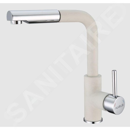 Alveus Siros - Mitigeur d'évier avec bec extractible, arctique / inox 1129046