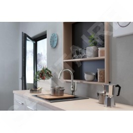 Hansgrohe Focus M42 - Mitigeur d'évier M421-H220, aspect inox 71802800