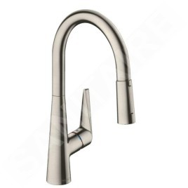 Hansgrohe Talis M51 - Mitigeur d'évier M5116-H200 avec douchette extractible, sBox, finition inox 73851800