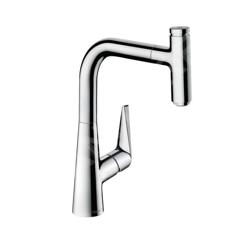 Hansgrohe Talis M51 - Mitigeur d'évier M5115-H220 avec douchette extractible, sBox, chrome 73852000