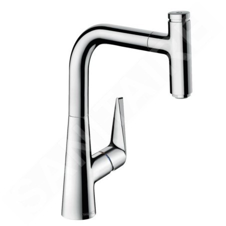 Hansgrohe Talis M51 - Mitigeur d'évier M5115-H220 avec douchette extractible, sBox, chrome 73852000