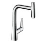 Hansgrohe Talis M51 - Mitigeur d'évier M5115-H220 avec douchette extractible, sBox, chrome 73852000