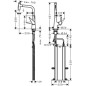 Hansgrohe Talis M51 - Mitigeur d'évier M5117-H300 avec douchette extractible, sBox, finition inox 73867800