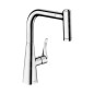 Hansgrohe M71 - Mitigeur d'évier Metris avec douchette extractible, sBox, EcoSmart, chrome 73823000