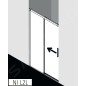 Kermi NICA - Porte de douche L2L 130x200 cm, gauche, argent brillant/verre transparent NIL2L13020VPK