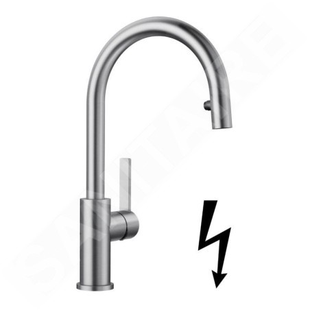 Blanco Candor S - Mitigeur d’évier avec douchette extractible, inox brossé 525125