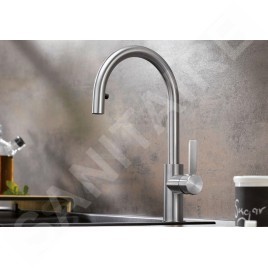 Blanco Candor S - Mitigeur d’évier avec douchette extractible, inox brossé 525125