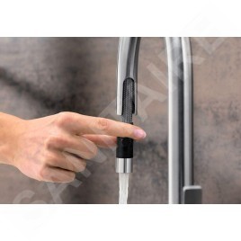 Blanco Candor S - Mitigeur d’évier avec douchette extractible, inox brossé 525125