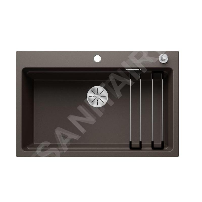 Blanco Etagon 8 - Évier en silgranit, 780x510 mm, avec commande de vidage et accessoires, InFino, café 525186