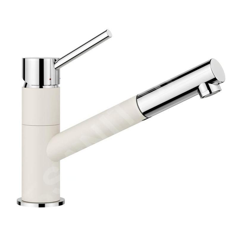 Blanco Kano S - Robinetterie d’évier avec bec extractible, blanc doux/chrome 526953