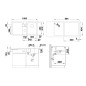 Blanco Collectis 6 - Évier en silgranit 1000x510 mm, avec commande de vidage et accessoires, InFino, blanc doux 527058