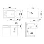 Blanco Elon XL 6 - Évier en silgranit, 780x500 mm, avec accessoires, InFino, blanc doux 527069