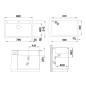 Blanco Naya XL 9 - Évier en silgranit, 860x510 mm, blanc doux 527133
