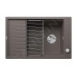 Blanco Elon XL 6 - Évier en silgranit, 780x500 mm, avec commande de vidage et accessoires, InFino, gris 527253