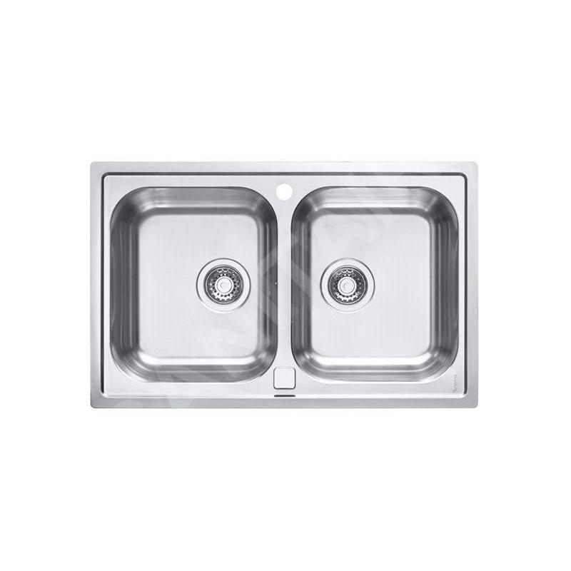 Alveus Line Maxim - Évier 795x505 mm, avec commande du vidage, inox 1092002